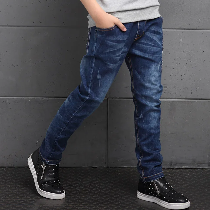 Весна 2020 красивые джинсы с тигром для мальчиков детская джинсовая одежда детей