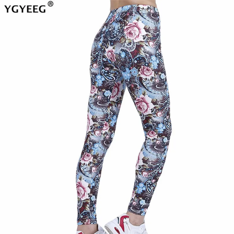 sport women fitness high waist seamless leggings push up leggins running yoga pants energy elastic trousers gym girl tights YGYEEG Women Pants Sport Leggings Push Up Tights Gym Exercise High Waist Fitness Running Athletic Coffee Flowers Print Trousers