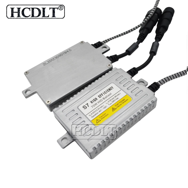HCDLT 2PCS 70W Fast Bright HID Slim Ballast Xenon DLT S7 12V 24V Replacement Ballast Ignition Block For Truck Headlight Bulb Kit (1)