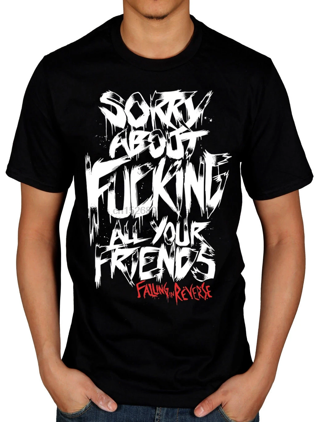 Официальная футболка с надписью Falling In Reverse и Sorry Alrededor Camiseta Banda De Rock Повседневная