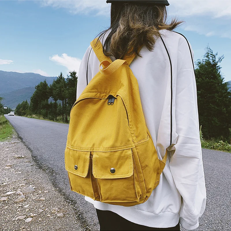 

Women Backpacks Campus-Bag Canvas Student-Style Models Retro Young High-End-Design