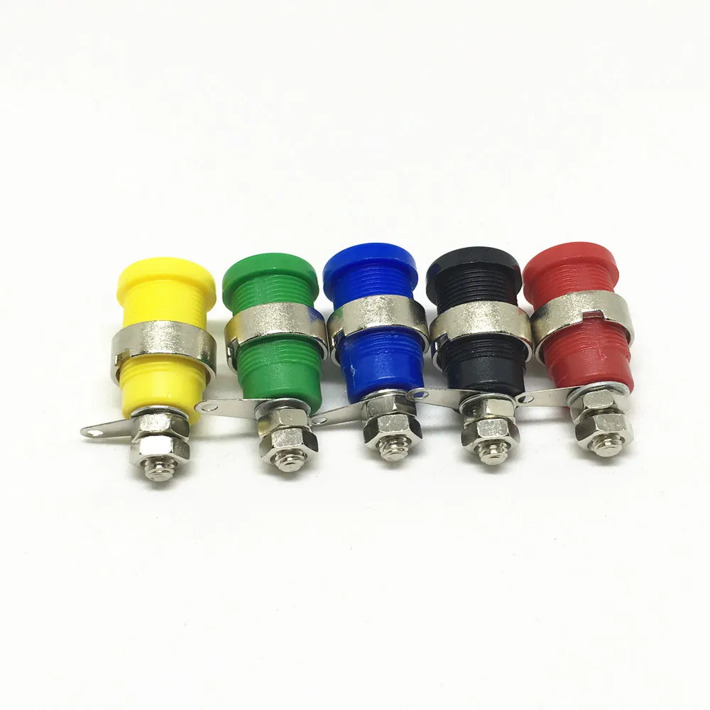 Nickel Plaqué Contacts Banana test connecteur 2 mm plug 10 A rouge Cable Mount