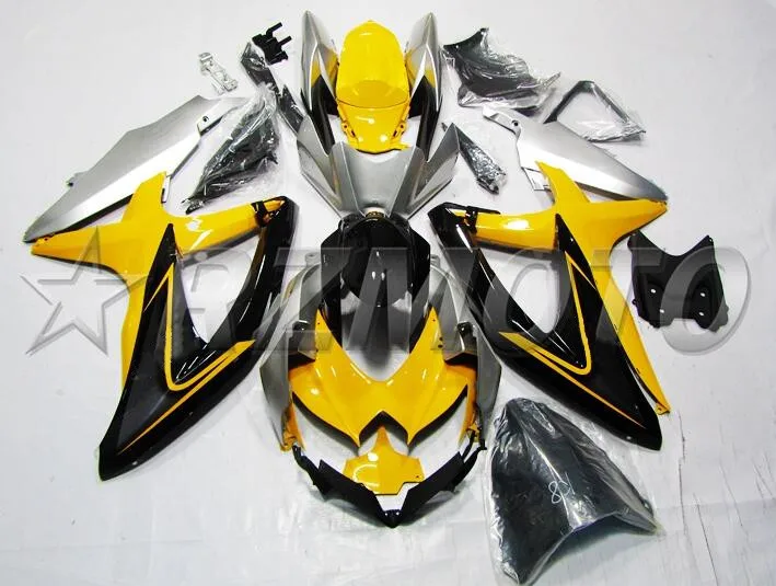 Новый (литье под давлением) ABS обтекатель наборы подходят для Suzuki GSXR-600 GSXR-750 K8 2008 2009