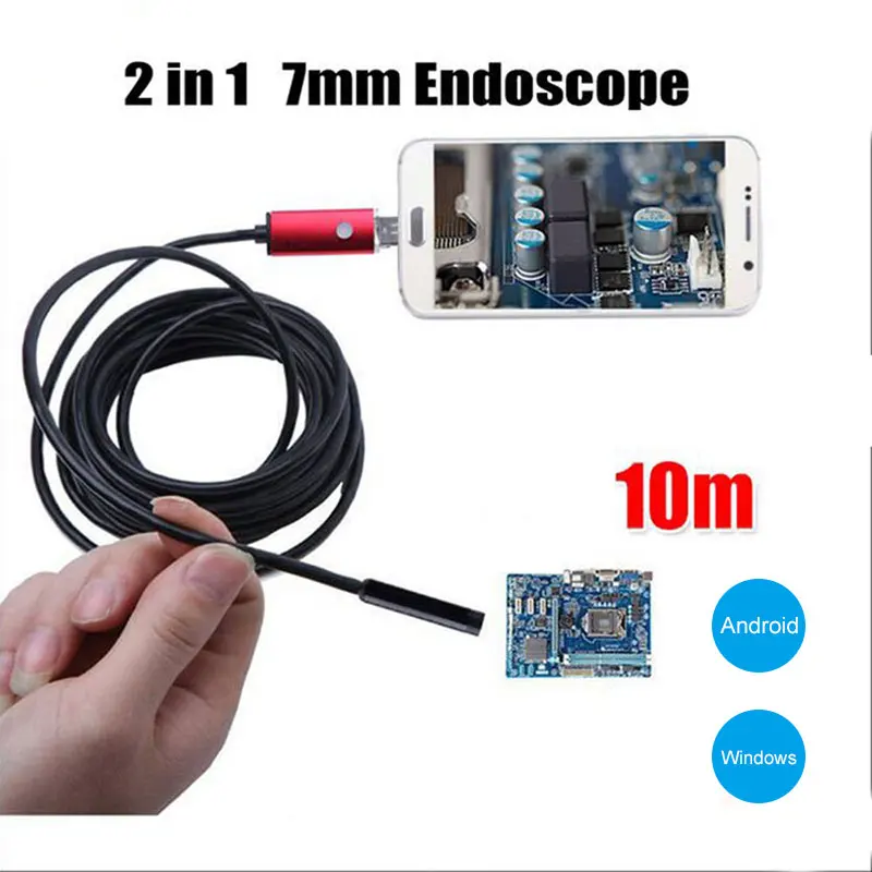 Эндоскоп 2MP типа «два-в-одном» образование лабораторные наблюдения для Andriod/Windows2000/XP/Vista/7/8 Borescope USB ремонт