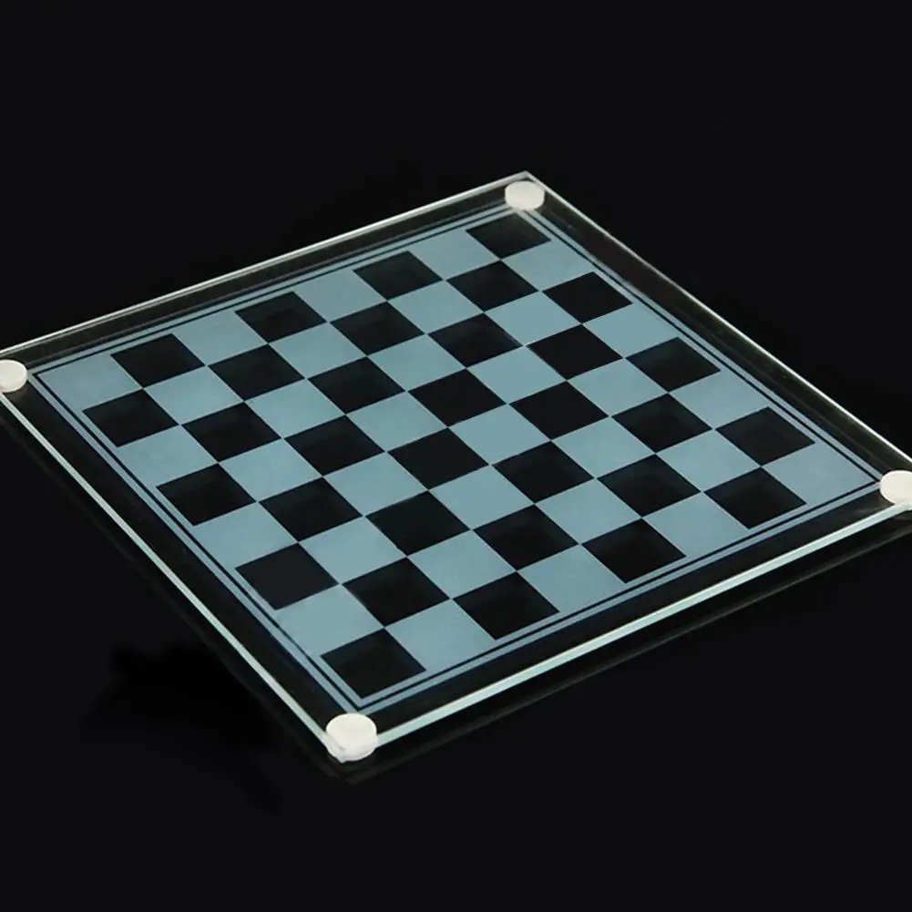 Роскошные элегантные K9 стеклянные шахматы средняя упаковка для борьбы Международный Набор для игры в шахматы Стеклянная Доска палубный стол шахматные игры подарок