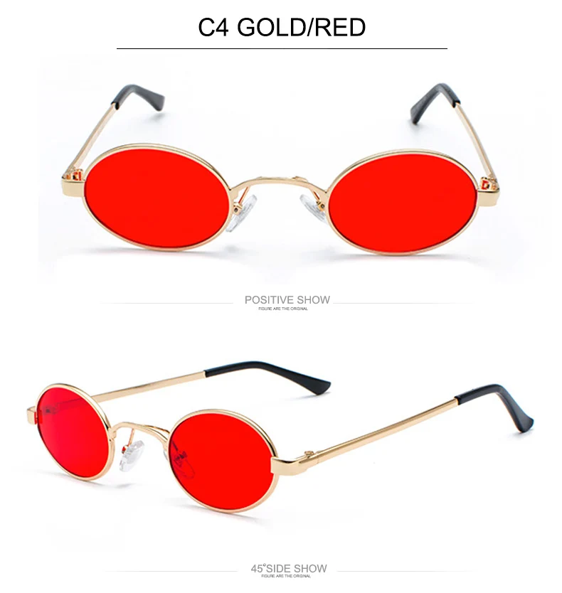 OEC CPO классические маленькие оправа Овальные Солнцезащитные очки для мужчин фирменный дизайн металлические высококачественные мужские