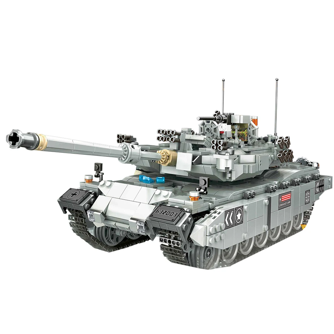 1747Pcs WW2 Swat Military Tank Bricks Weapons Tank German Leopard 2 Tank Building Blocks Model 1