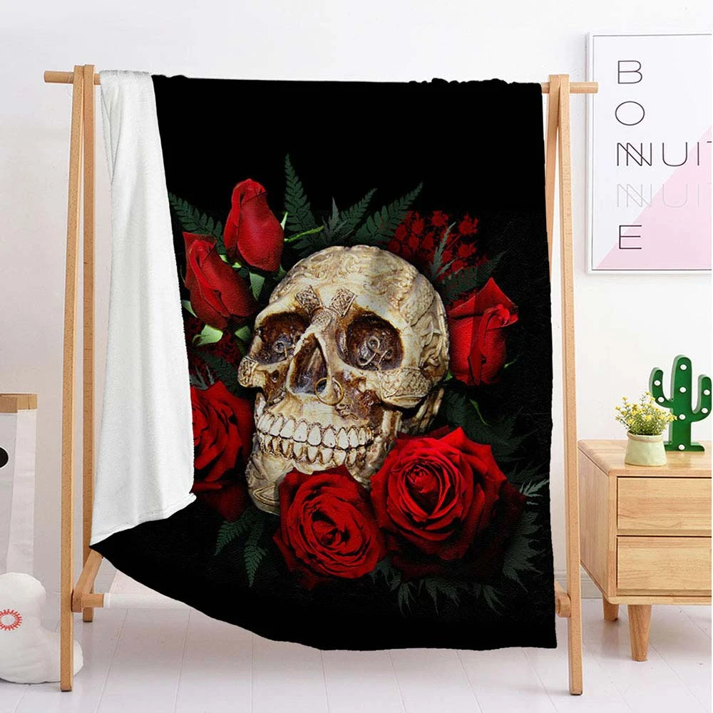 Skull Summer Mexican Luxury Animal Crossing Fabric Blanket For Bed Custom Photo Weighted Tapestry Throw H Fuzzy Blanket 2 Blankets Aliexpress