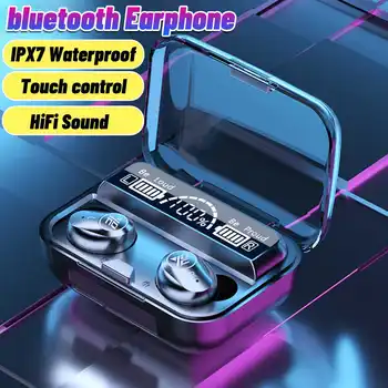 

4000mAh LED Bluetooth 5.1 Wireless Earphones Headphones Earbuds TWS Touch Control Sport Headset Noise Cancel Earphone Headphone