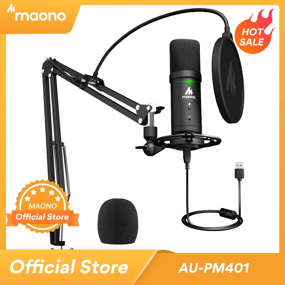 Микрофон MAONO PM401 профессиональный конденсаторный кардиоидный 192 кГц/24