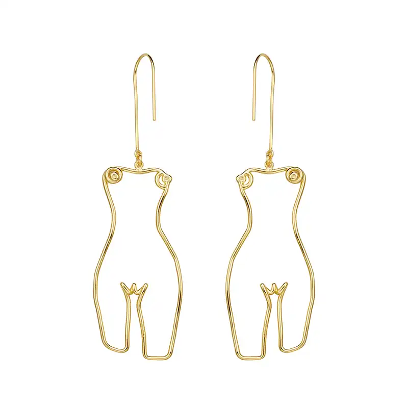 Original Artsy Female Body Outline Dangle Earrings For Women 2020 Human Body Silhouette Drop Earrings Jewelry Statement Earrings Aliexpress