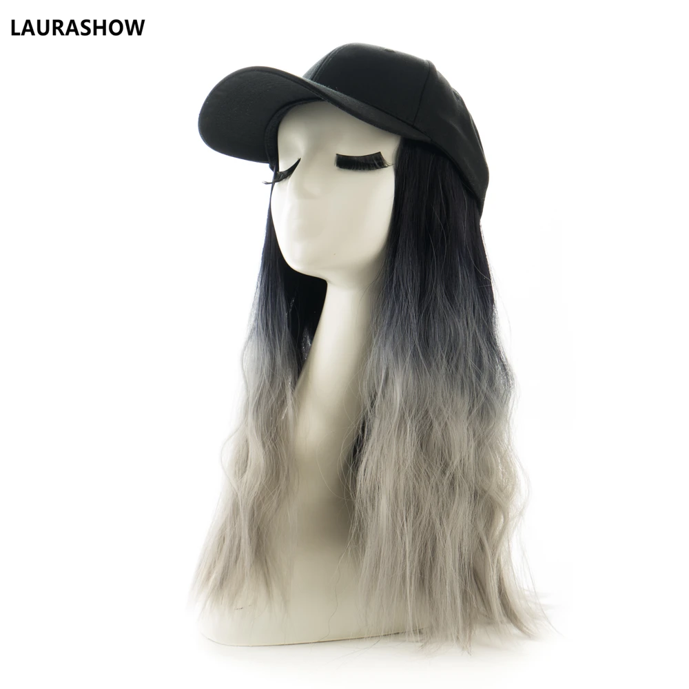 Лаурасу женские съемные волосы с париком женские цветные длинные волосы с бейсболкой