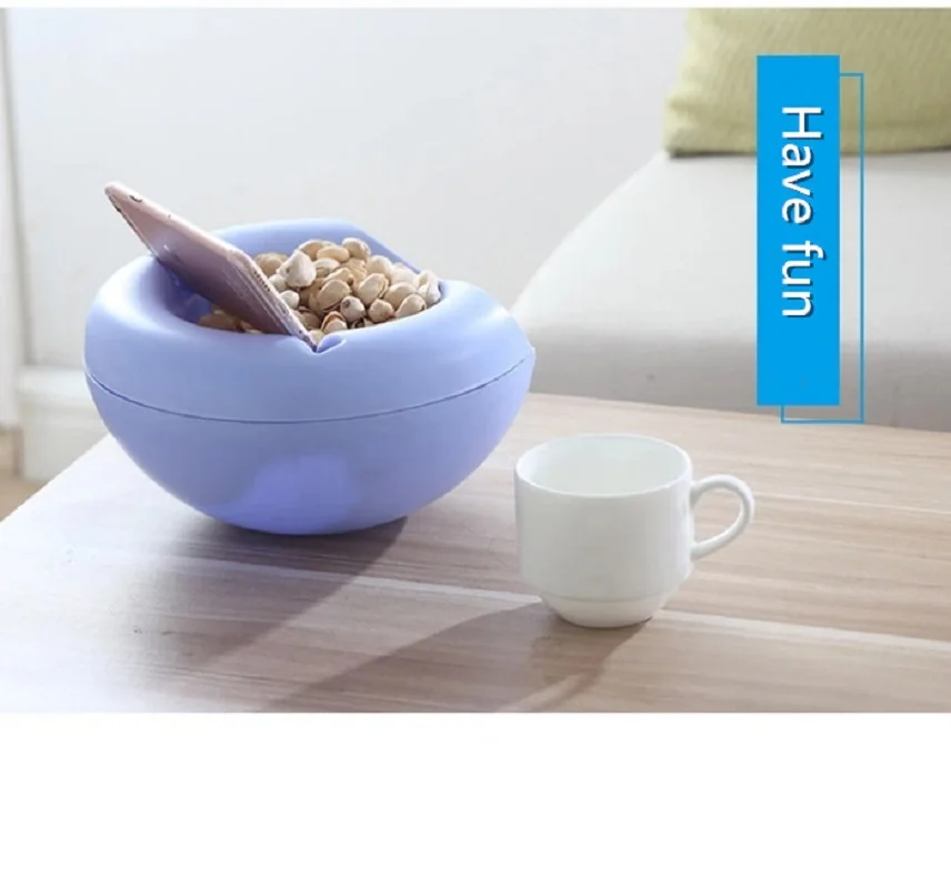 Fruit Plate Snack Bowl Snack Dish Fashion Plastic Fruit Dish Snacks Nut Melon Seeds Bowl Double Layer Candy Plate Multifunctional Fruit Plate 20*10cm