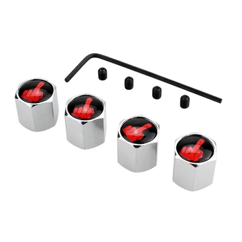 

For Middle Finger Logo Tire Valve Stem Caps Rims Sticker For Alpina Chevy Ducati GMC Hyundai Infiniti Lexus Pontiac Subaru Vespa