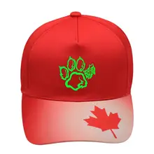 Унисекс волк бейсболки хлопчатобумажная ткань регулируемые канадские элементы наружные Шляпы красный