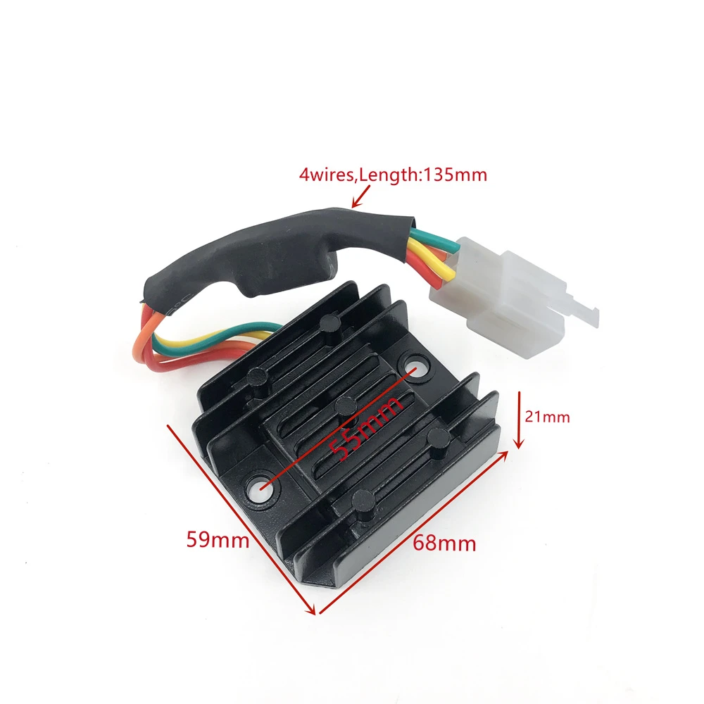 4 Pin Wires Voltage Regulator Rectifier with Capacitor For 250cc Baja