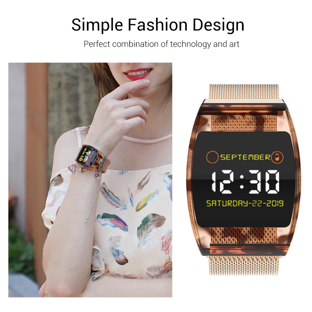 Модный смарт браслет цветной экран Спортивный шагомер мужские и женские часы
