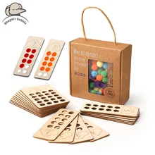Planche à nombres Montessori pour enfants, jouet éducatif, perles à Clip de couleur, jeux de maths Parent enfant, jouets en bois, cadeau de noël