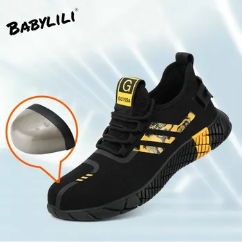 

2020 New Men's Safety Shoes Anti-smashing Anti-puncture Wear-resistant Light Steel Head Work Protective Shoes Steel Toe Cap Low