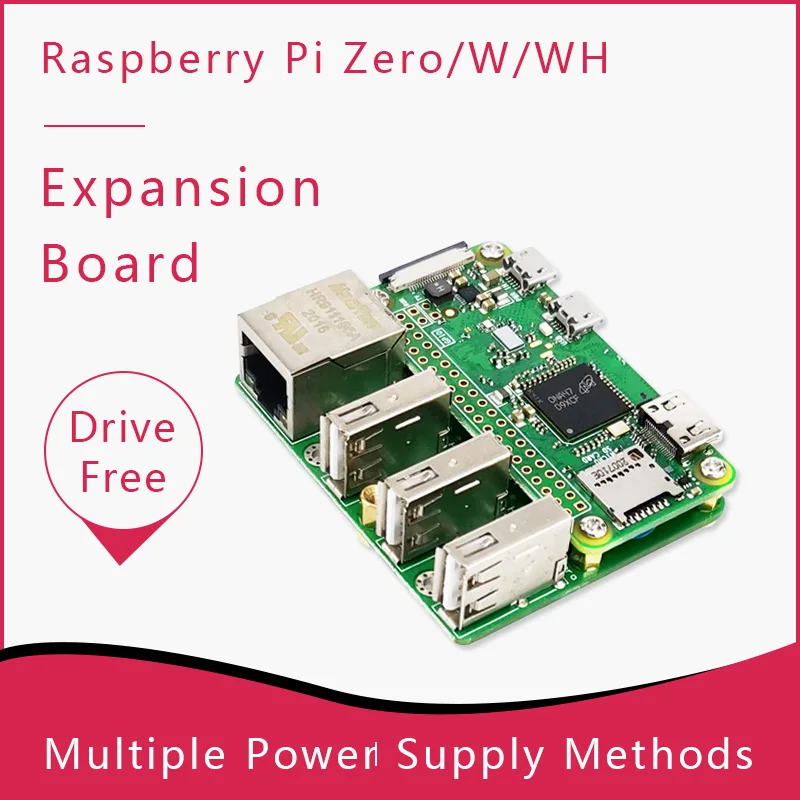 Плата расширения Raspberry Pi Zero W/ WH Ethernet USB интерфейс модуль связи 4G металлический