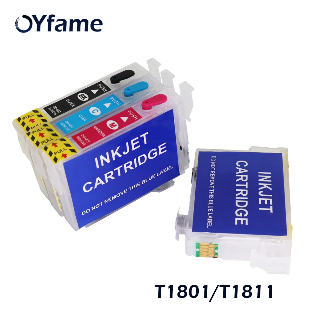Картридж с чернилами OYfame T1801/T1811 картридж для Epson задний зеркальной фотографией