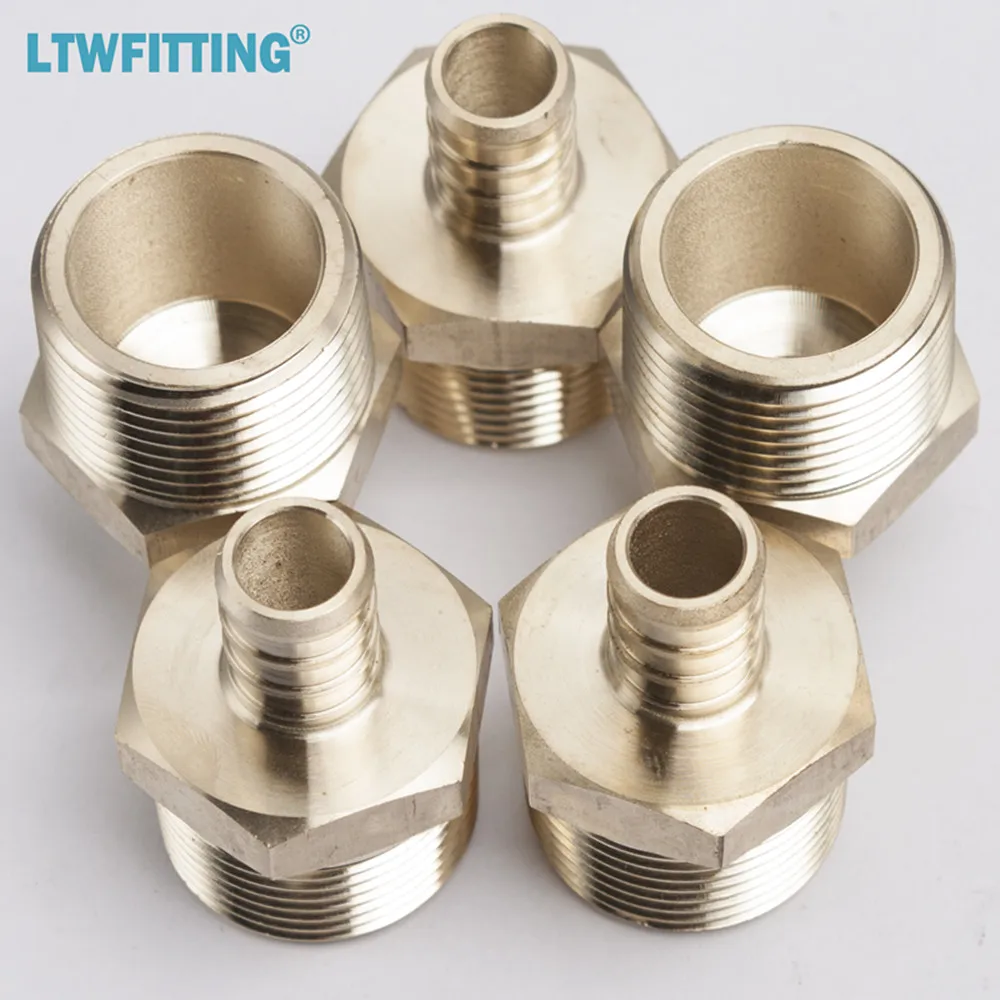 LTWFITTING бессвинцовый Латунный переходник PEX Fitting 1/2 &quotPEX x 3/4&quot Мужской NPT обжимной