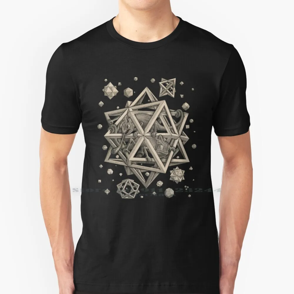 Escher-Stars T Shirt Cotton 6Xl Cornelis Escher Mc Escher Old Artists Dutch Artist Nederlands Kunstenaar Slangen Illusions