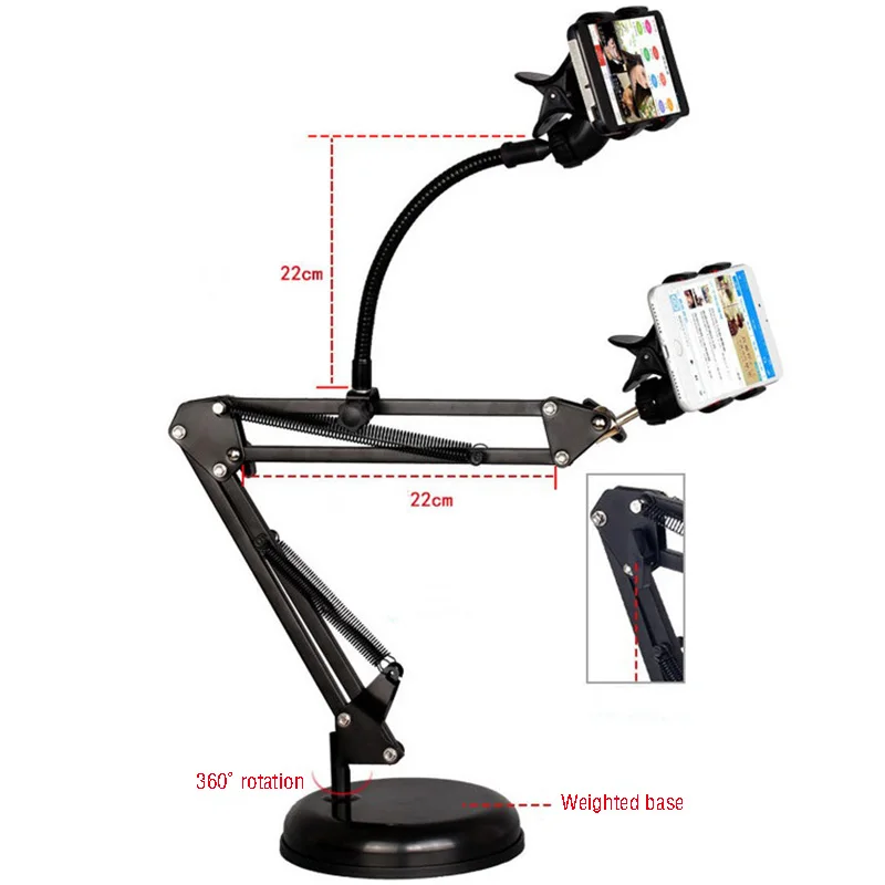 Dobrável para Celular Suporte para Celulares Tripé para Gravação de Vídeo em Vivo Suporte - Image 3