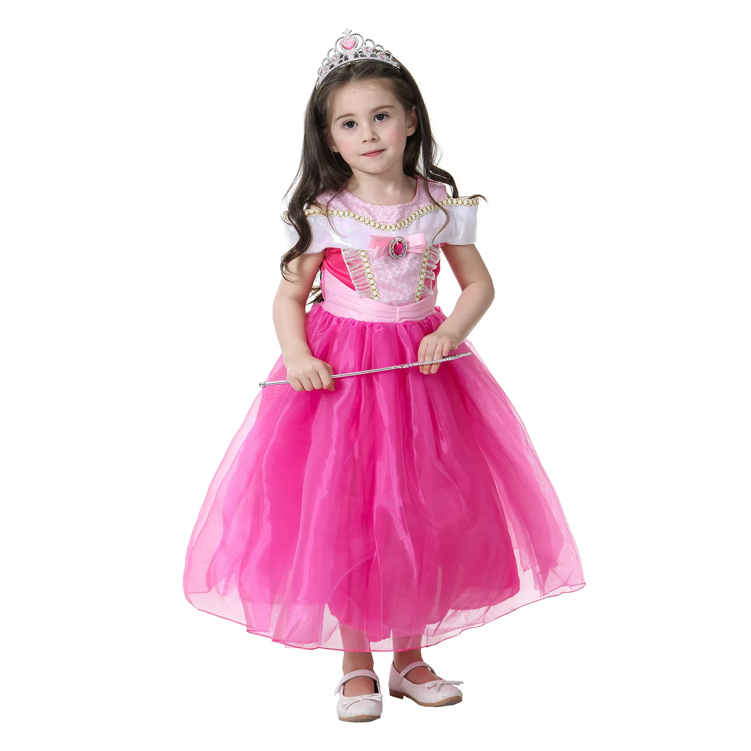 Платье Эльзы для девочек; новые костюмы Снежной Королевы для детей; платья для костюмированной вечеринки; комплект аксессуаров для волос принцессы; детская одежда для девочек - Цвет: 05