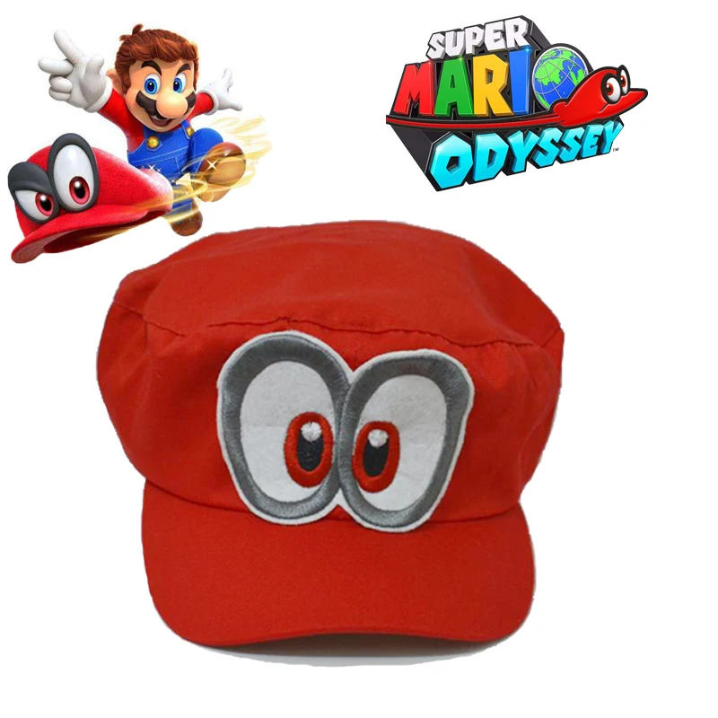 Головной убор для игры в Super Mario Bros Odyssey реквизит косплея хлопковая Красная шапка