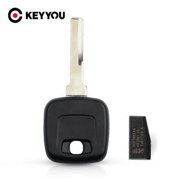 

KEYYOU Uncut Replacement Car Key Case For VOLVO S40 V40 850 960 C70 S70 V7 D30 XC70 XC60 Transponder Key shell Case ID44 Chip