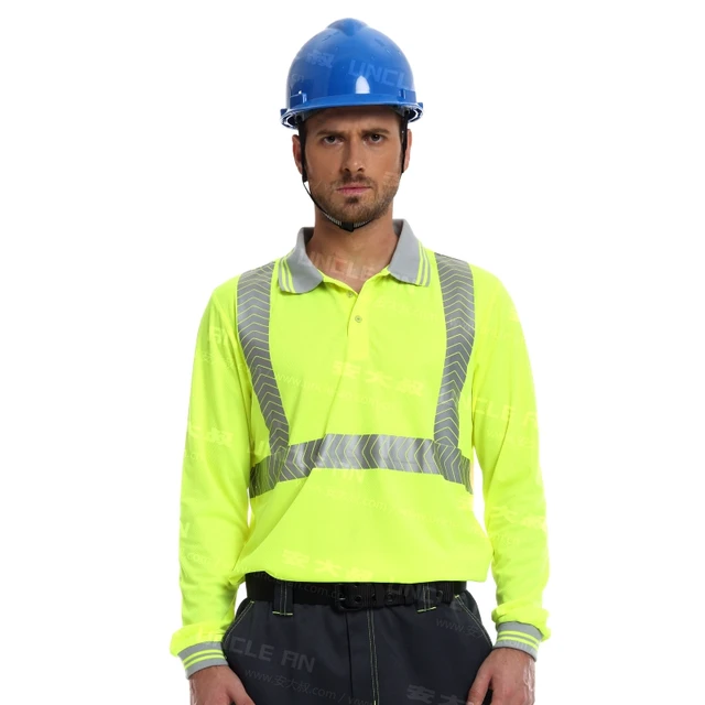 Men's Hi Vis Long Sleeve Safety Shirt