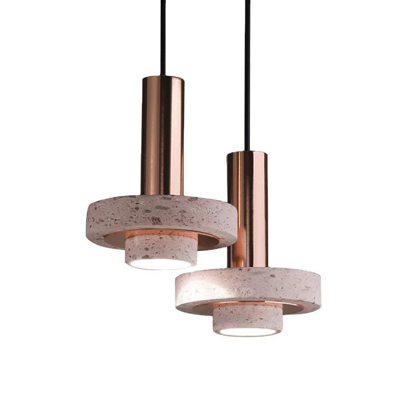 LED Terrazzo Pendant Light Nordic Aluminum Lamp Living Room Bedside Bedroom Restaurant Counter Hotel Villa Bar Hanging Lighting