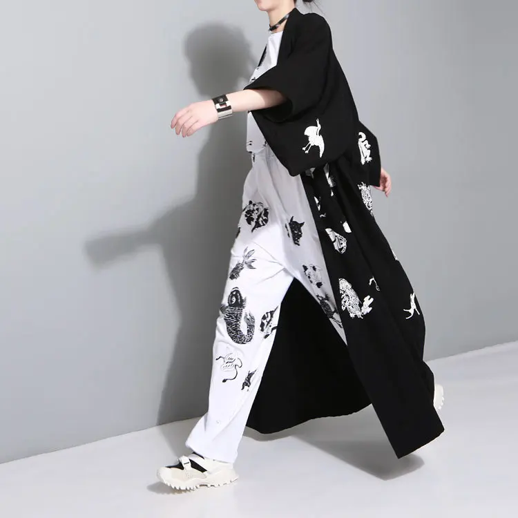 Футболка и прямые брюки Harajuku костюм для мужчин женщин топы блузки комплект из 2