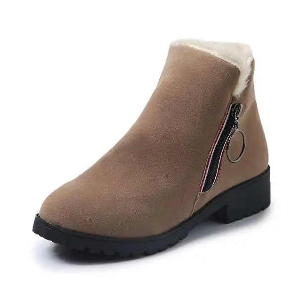 Bootee/женские ботинки г.; Роскошные Дизайнерские австралийские ботинки на низком каблуке со шнуровкой и молнией с круглым носком; зимние женские ботинки - Цвет: 2