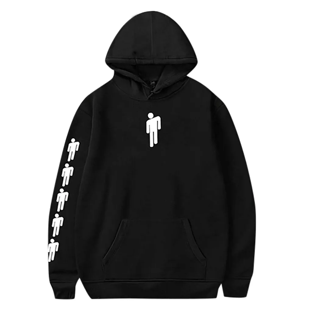 Billie Eilish толстовки с принтом Женская/мужская толстовка капюшоном и длинным