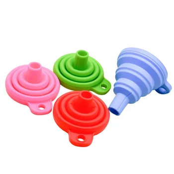 

Silicone Gel Foldable Collapsible Style Funnel Hopper Kitchen Cooking Tools Accessories Gadgets Chocolate Cake Tools