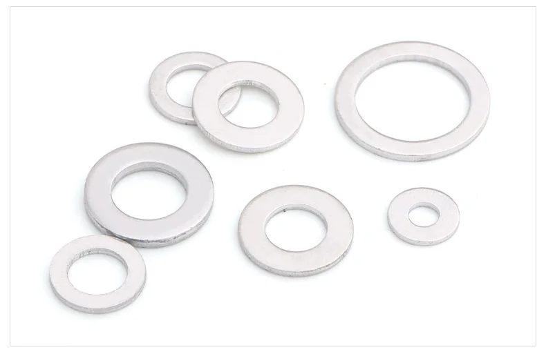 Aluminum Washers Gasket Thickness M5 M6 M8 M10 M12 M14 M16 M18 M20 M22 M24 Flat Metal Washer Gasket Aluminum Sealing Rings