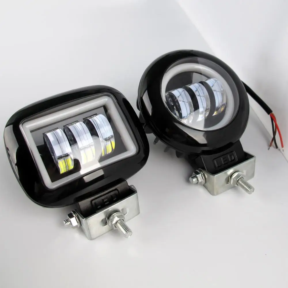 Tanie 5 Cal Led robocza listwa oświetleniowa 6000K biały powódź Beam do samochodu 4x4 samochód terenowy łodzi UAZ ATV 12V 24V Led Angel Eyes światła do jazdy