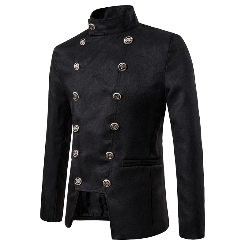 Double-breasted Blazer For Men New England Style Blazer Homme Slim Stage Costumes For Singers Mens Night Club Men's Jackets