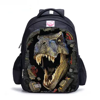 

3D printed dinosaur Primary student schoolbag leisure children boys girls schoolbag Boys backpack cartoon Mochila