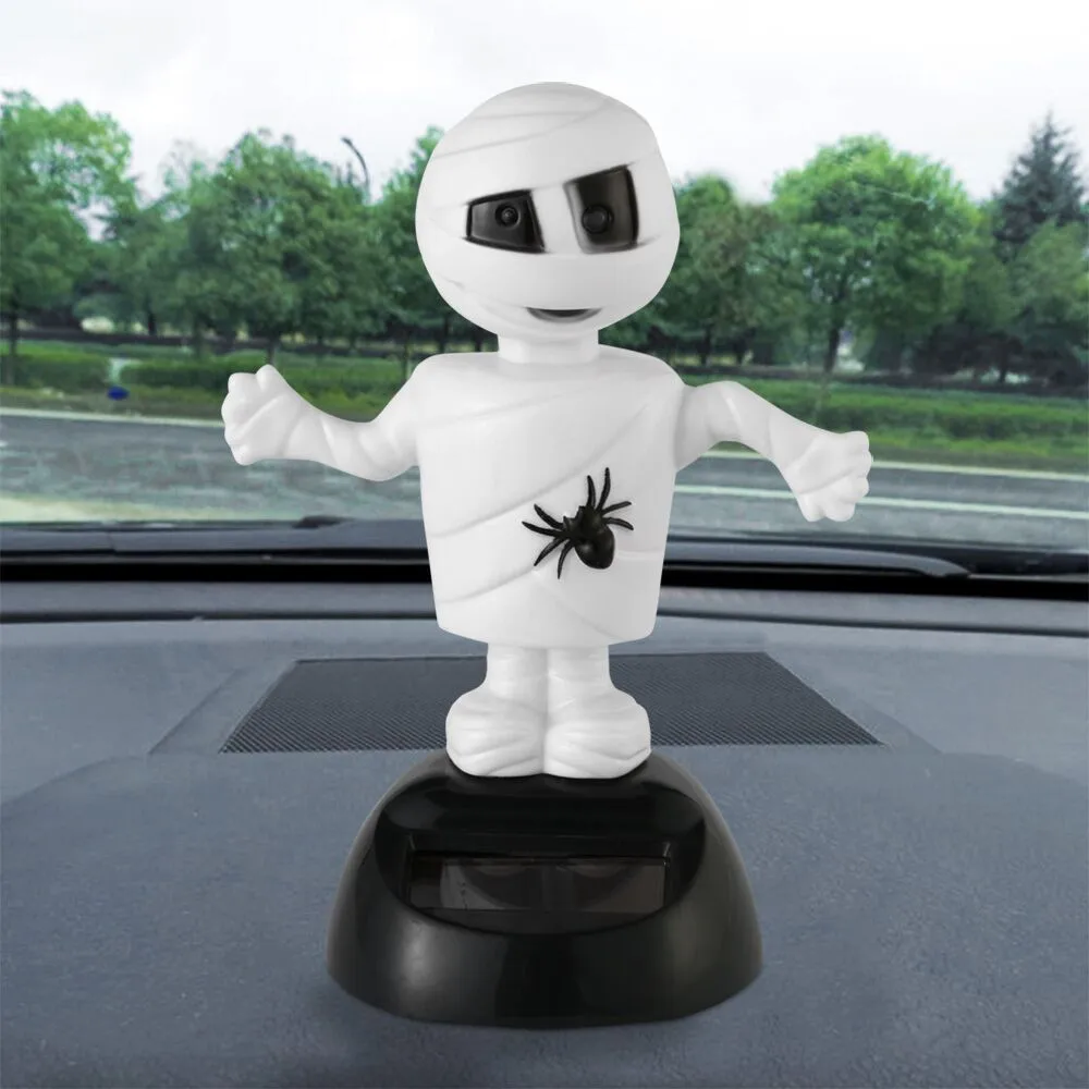 

2019 Halloween Solar Powered Dancing Halloween Swinging Animated Bobble Dancer Toy Car DecorA