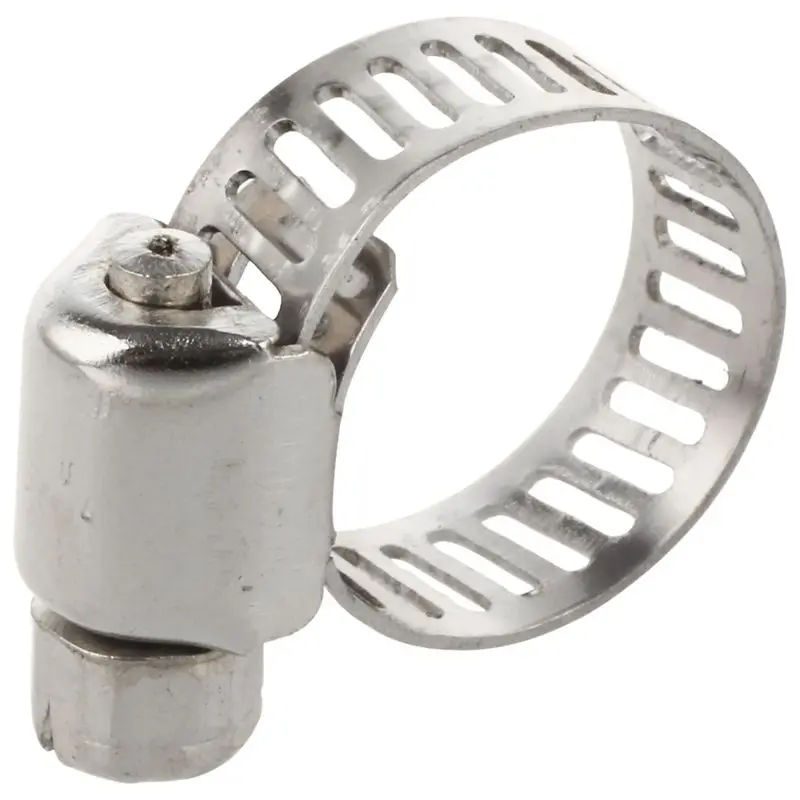 16 Pcs Stainless Steel Adjustable Car Fuel Hose Clamp Pipe Sealing Clip 6-12 Mm