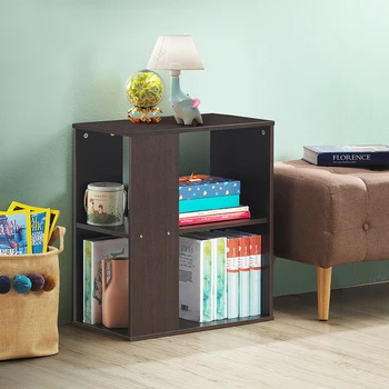 

3-Tier Side End Table Open Storage Shelves Large Storage Space Concise Modern Appearance Smooth Surface Side Table