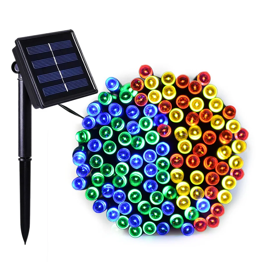 12/22/32/52M Outdoor Solar LED Fairy String Light 8 Function Garland For Garden Patio Xmas Wedding Holiday | Лампы и освещение