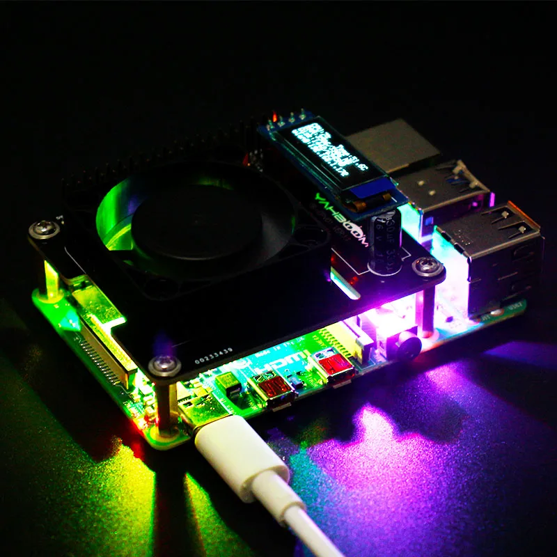 Кулер для охлаждения процессора Raspberry Pi 4B/3B +/3B|Аксессуары демонстрационных