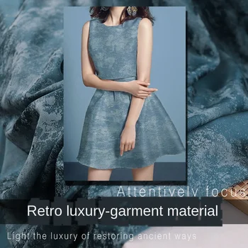 

Now Chinese -Style Light Luxury Clothing Fabric 2.8 M Wide Spring and Autumn Graceful Satin Dark Pattern Fashion Jacquard Fabric