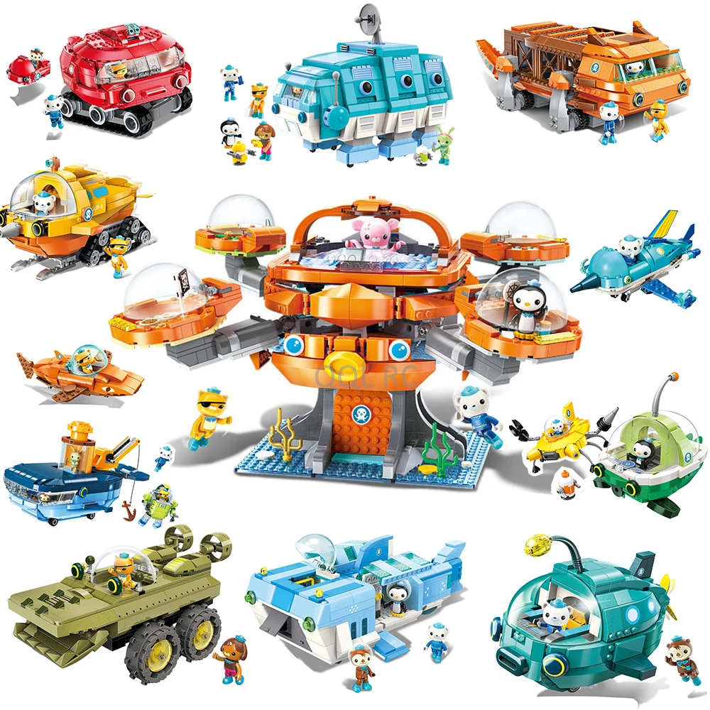The Octonauts Serise Bricks Building Blocks Toys for Children Gifts Cartoons Animation Model Barnacles Peso Dolls BuildingBlocks | Игрушки и
