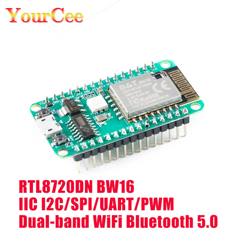 RTL8720DN BW16 BW16-Kit модуль двухдиапазонный Wi-Fi беспроводной Bluetooth-совместимый IIC
