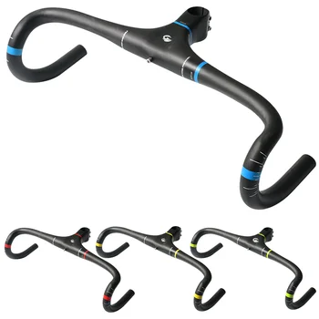 

ASIACOM Bicycle Handlebar Carbon Road Handlebar Bike Integrated Handlebar